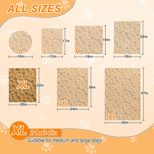 Dog Heating PadοΌ32Γ20 In Heating Pad For Dogs, Intelligent Temperature Control Switch With Normally Open On Function,Whelping Box With Reinforced Electric Wire Rope, Plush Fabric Cotton Cover-Apricot