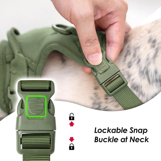 No Pull Dog Harness, Puppy Vest with Front Clip for Small Medium Large Sized Dog (Misty Green,S)