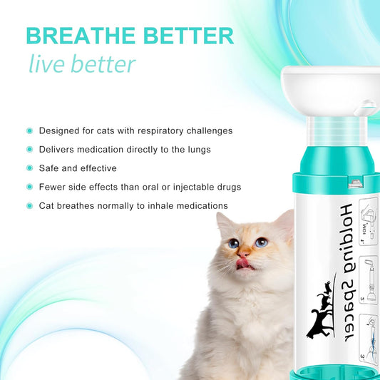 Cats Aerosol Chamber Inhaler Spacer for Cats and Kittens with Breathing and Delivering Medication