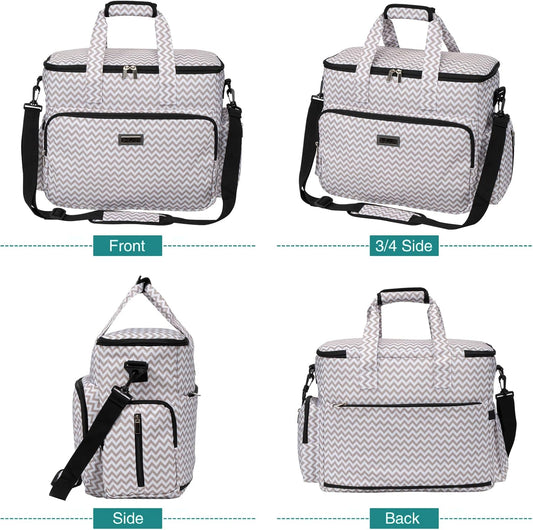 BAGLHER Dog Travel Bag, Pet Travel Bag (All Pet Travel Supplies), with 2 Pet Food Containers and 2 Collapsible Silicone Bowls; Essential Kits for Pet Travel BLW