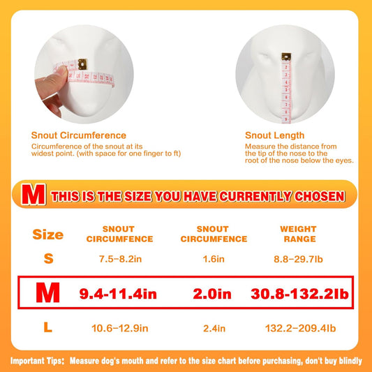 Dog Muzzle, Soft Mesh Muzzle for Medium Sized Dog Mouth Guard, Breathable Adjustable Muzzles to Prevent Biting, No Bark Muzzle for Dogs Allow Panting Drinking (Black, M)