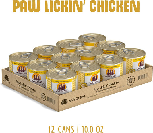 Weruva Classic Cat Food, Paw Lickinβ Chicken with Chicken Breast in Gravy, 10oz Can (Pack of 12)