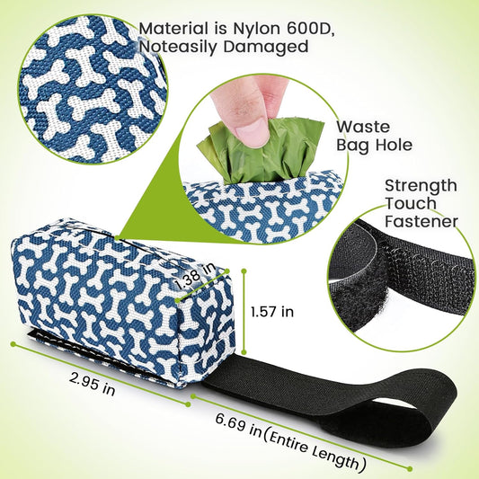 Dog Poop Bag Holder for Leash, 2 Pack Dog Poop Bag Dispenser, Sturdy and Guaranteed Leakproof Poop Bag Holders for Leashes, Dog Waste Bag Holder, Unscented, 2 Dispenser and 30 Bags By PobbY