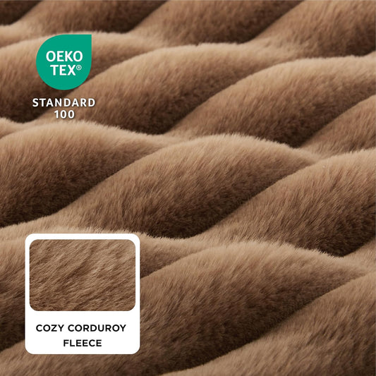 Bedsure Orthopedic Dog Bed for Medium Dogs, Waterproof Memory Foam Medium Pet Beds with Sides, Non-Slip Bottom and Egg-Crate Foam Dog Couch Sofa with Washable Removable Corduroy Cover, Brown