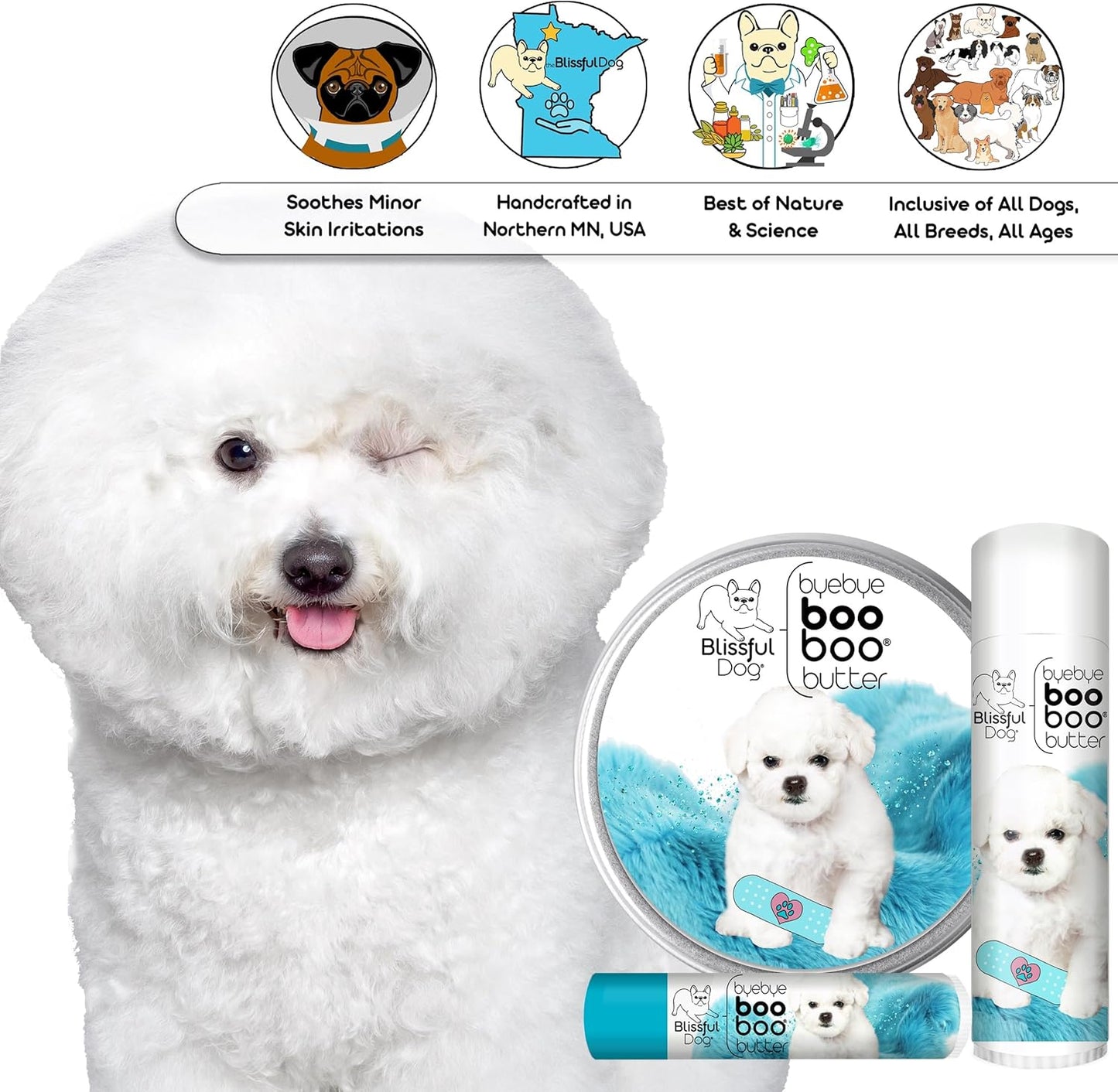 The Blissful Dog Bichon Frise Boo Boo Butter, 1-Ounce