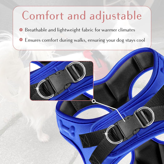 Comfort Fit No Pull Dog Harness β Adjustable Step-in Vest for Small, Medium & Large Dogs, Soft Padded with Leash Clips, Reflective Straps & Handle