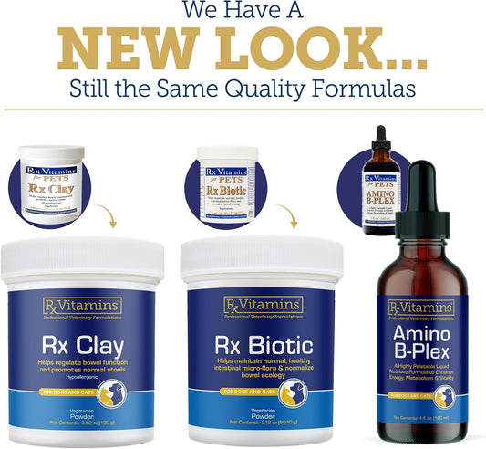 Rx Vitamins Essentials for Dogs - Daily Vitamins & Minerals - with Blue Spirulina, Kelp Powder, and Milk Thistle - Complete Canine Vitamins and Essential Minerals Powder - 8 oz