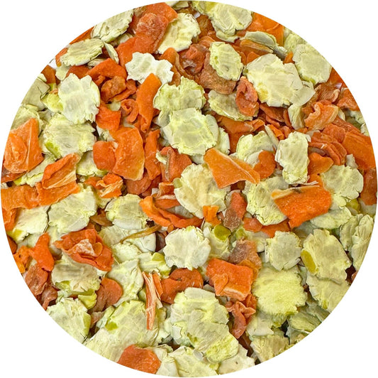 Exotic Nutrition Peas & Carrots 8 oz. - Healthy Natural Mixed Dried Vegetable Treat - for Rabbits, Guinea Pigs, Hamsters, Chinchillas and Small Pets