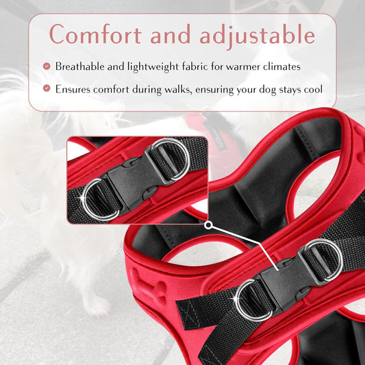No Pull Dog Harness for Small, Medium & Large Dogs β Soft Padded, Adjustable Step-in Pet Vest with Leash Clips, Reflective Straps & Control Handle