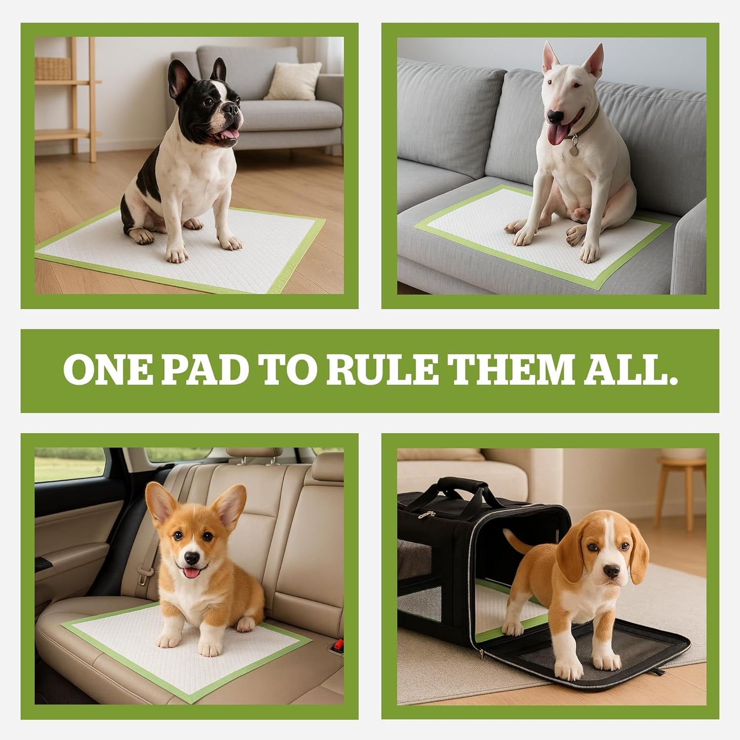 Pogi’s Potty Pads with Sticky Tabs – XL, Super Absorbent, Odor Blocking, 20-Count (24x35in)