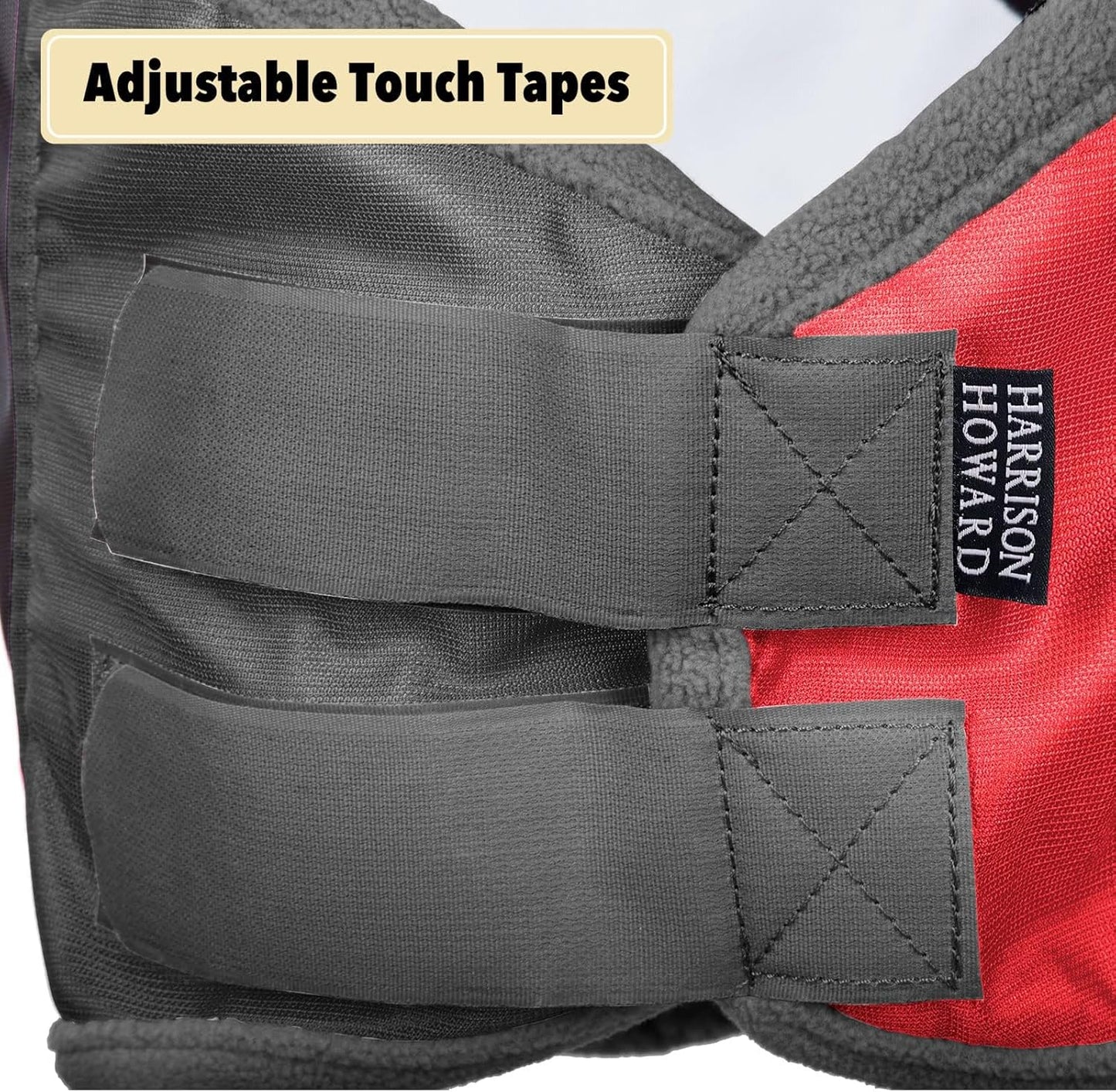 Harrison Howard Pro Luminous Horse Fly Mask Standard with Ears UV Protection for Horse Scarlet Red/Black Small Pony