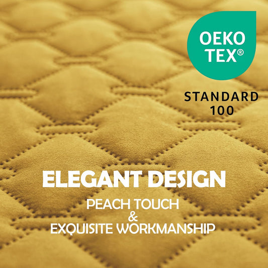 gogobunny 100% Double-Sided Waterproof Dog Bed Cover Pet Blanket Sofa Couch Furniture Protector for Puppy Large Dog Cat, Reversible (30x70 Inch (Pack of 1), Dark Yellow/Light Yellow)