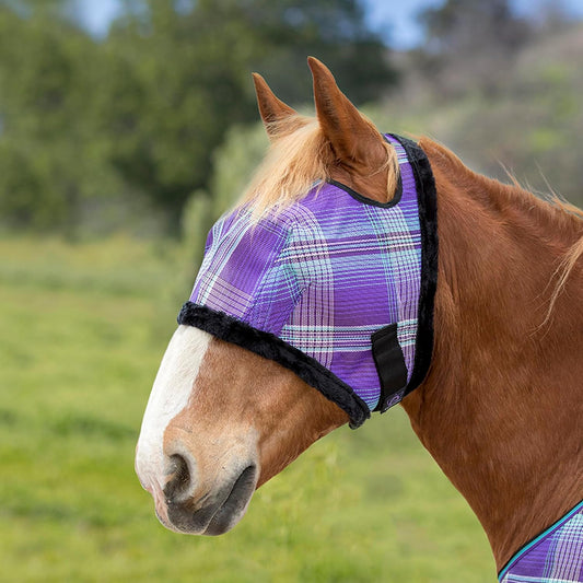 Kensington Fly Mask with Fleece Trim for Horses β Protects Face and Eyes Helps Block Sun Rays While Allowing Full Visibility β Breathable and Non Heat Transferring