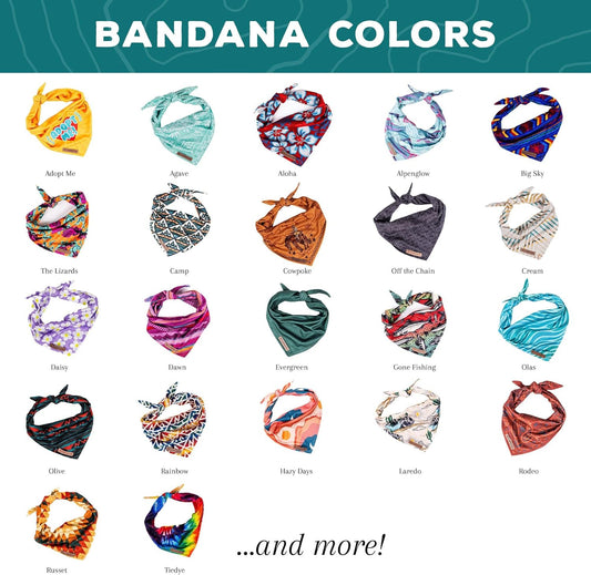 Wilderdog Dog Bandana with Lightweight Quick Drying Poly-Blend Mesh Material in Off The Chain