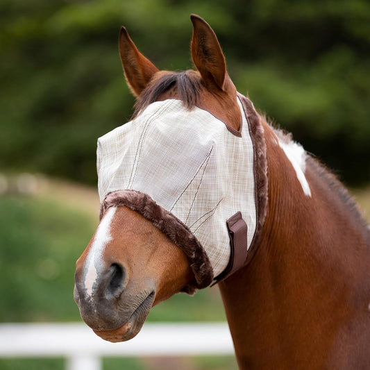 Kensington Fly Mask with Fleece Trim for Horses β Protects Face and Eyes Helps Block Sun Rays While Allowing Full Visibility β Breathable and Non Heat Transferring