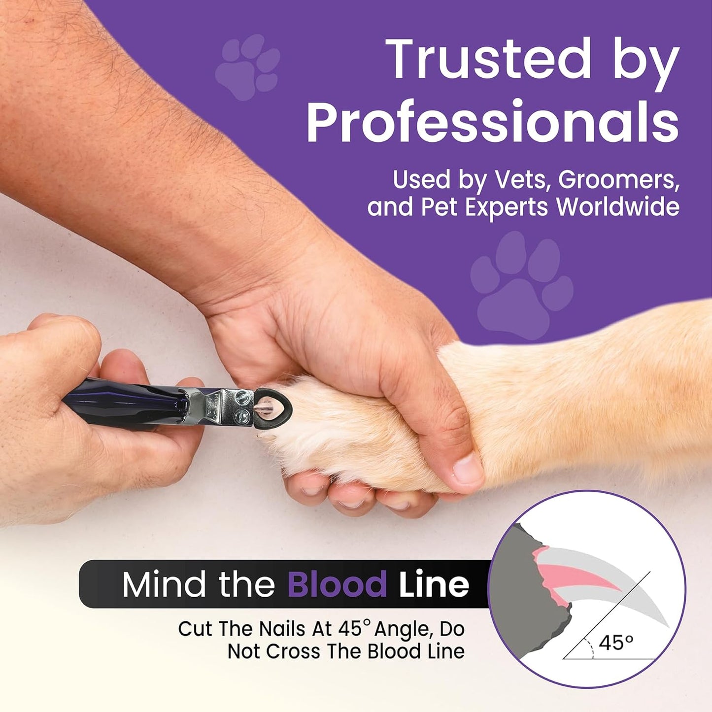 Resco Original Deluxe Dog, Cat, and Pet Nail/Claw Clippers. Best USA-Made Trimmer, More Colors & Sizes, candy purple, small/medium, PF0724