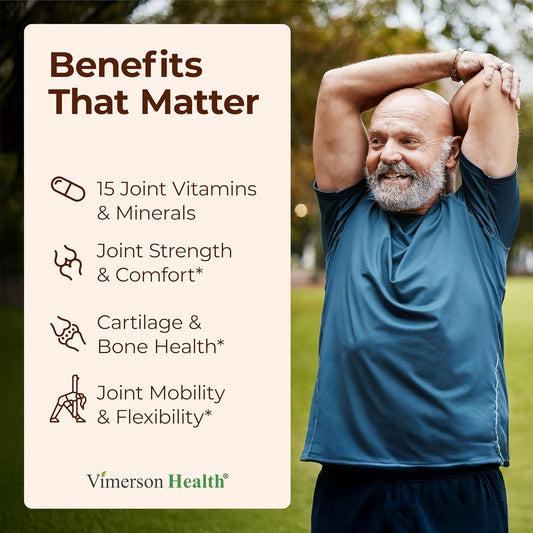 Glucosamine Chondroitin MSM Supplement β Advanced Joint Supplements for Men and Women w/Glucosamine Sulfate 1000mg, Chondroitin Sulfate & MSM, Vitamin B12 and More for Joint Health β FSA Eligible