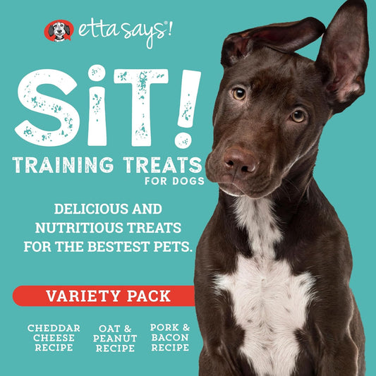 etta says! Training Treats - All Natural Variety Pack Soft Treats for Dogs - Bacon, Cheese, and Peanut Butter - Made in The USA (6 Oz Pack of 3)