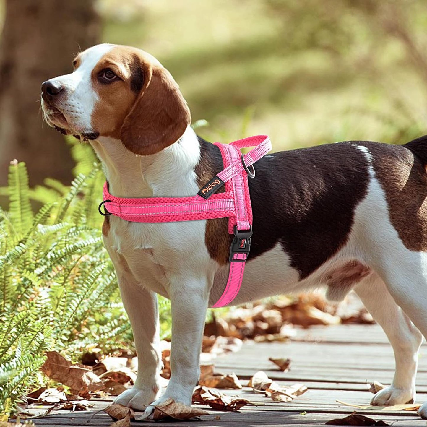 Didog No Pull Dog Harness with Soft Mesh Padded,Reflective & Quick Fit Light Weight Dog Strap Vest Harness,Easy for Walking Training (S:Chest 18-22", Pink)