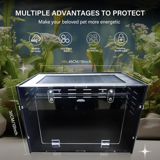 10 Gallon Reptile Tank β Reptile Enclosure for Leopard Geckos, Snakes & Bearded Dragons β Lizard Tank, Hermit Crab & Gecko Habitat