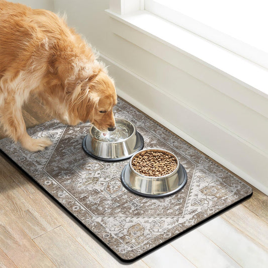 Dog Food Mats for Floors, Absorbent Dog Bowl Mat for Food and Water Dispenser Mat, Quick Dry Cat Food Mat Pet Supplies