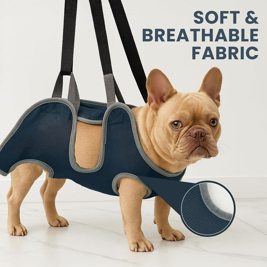 Pet Grooming Hammock Kit for Dogs & Cats, Includes Hammock Harness, Nail Clippers, Nail File, Grooming Glove, Dematting Comb, S-Hooks, Carabiners & Storage Bag for Easy Home Grooming Medium (86×52) cm