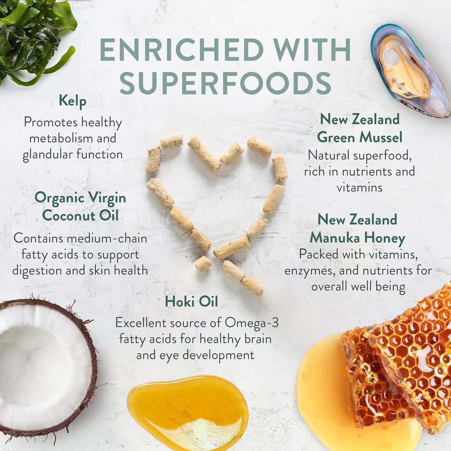 Meow Air Dried Cat Food - Beef & Hoki Recipe,High Protein Dry Cat Food, Training Treats, Meals & Toppers,3.5oz