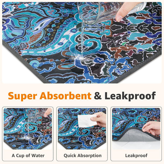 LOOBANI Washable Pee Pads for Dogs, 2 Pack Super Absorbent Reusable Puppy Pads Leakproof Dog Traning Pads, Waterproof Non-Slip Whelping Pad for Floor, Playpen, Crate, Couch-31 x36 (Green)