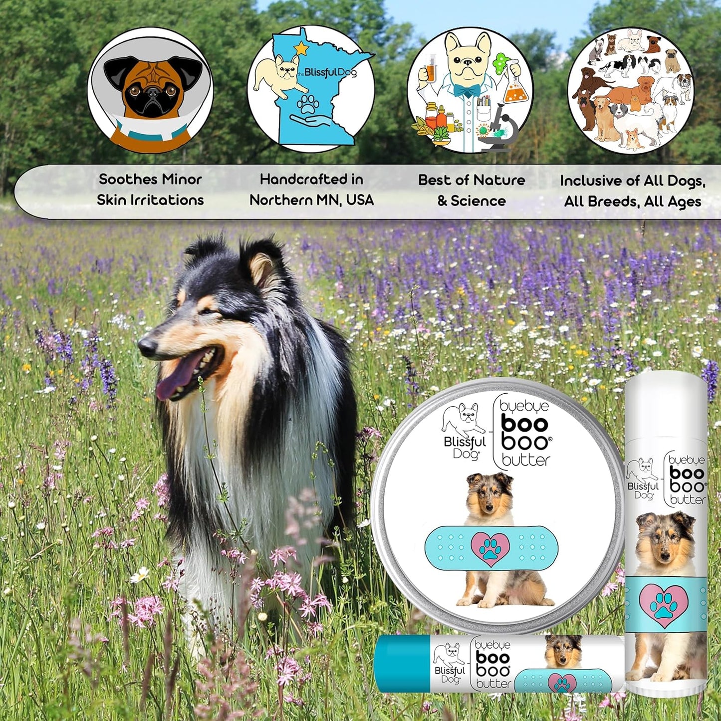 The Blissful Dog 1 oz TIN Collie Booboo Butter