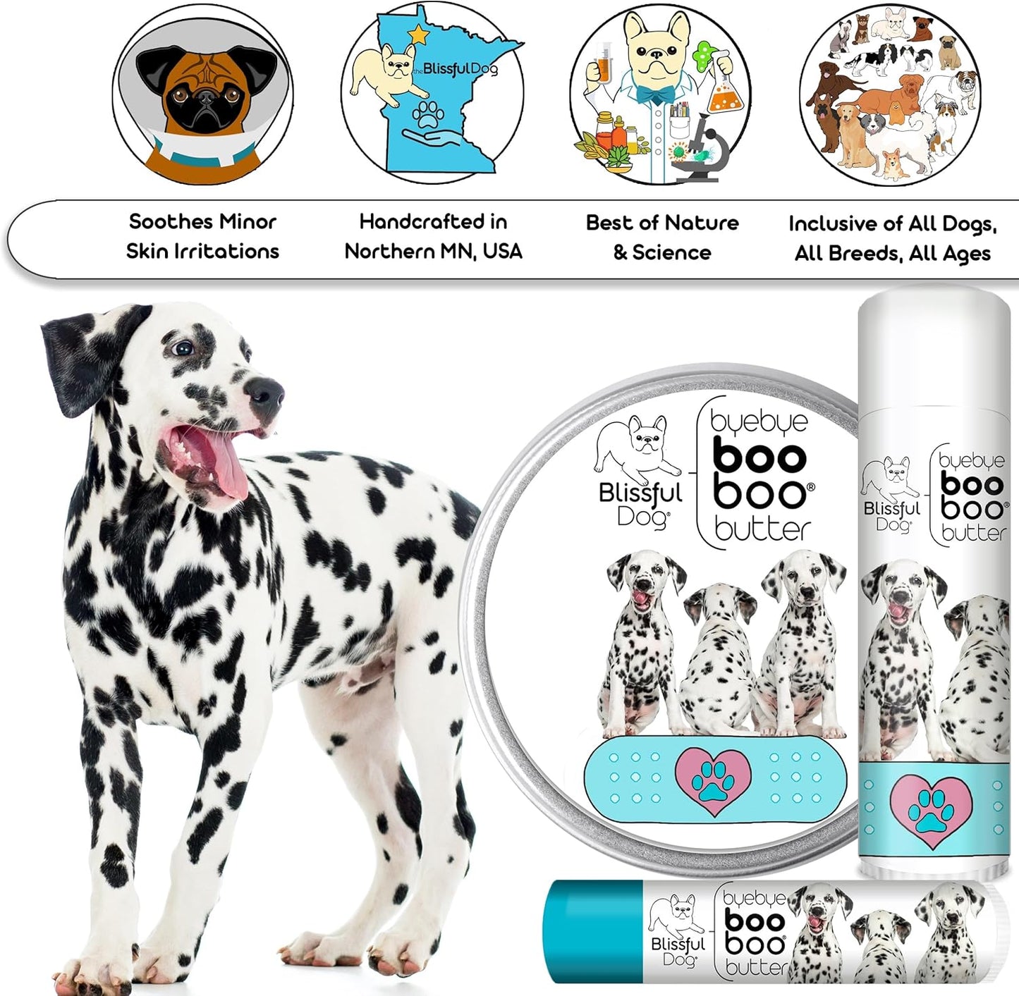 The Blissful Dog Dalmatian Boo Boo Butter, 16 oz.