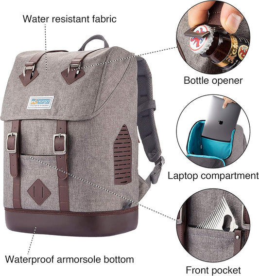 Kurgo Dog Carrier Backpack for Small Pets - Dogs & Cats | Cat | Hiking or Travel | Waterproof Bottom | K9 Ruck Sack (Heather Black)