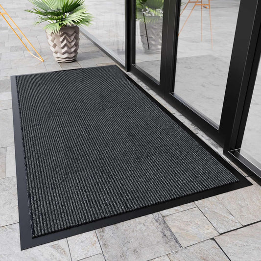 Indoor Outdoor Door Mat, 5β x 3' Doormat for Entryway, Rubber Backing Non Slip Front Door Mat Outside Entrance, Super Absorbent Commercial Floor Mat for Home Office