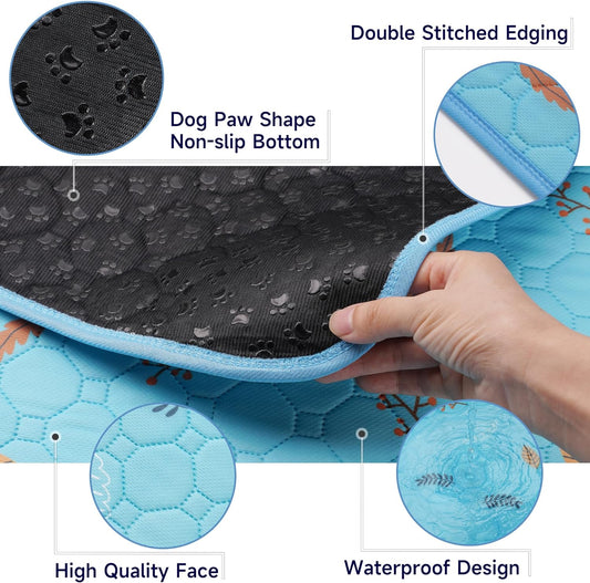 Sunheir Washable Pee Pads for Dogs Extra Large 48" x 60" 2-Pack, Reusable Puppy Pads Pet Training Pads for Dog Playpen Indoor, Waterproof Dog Pee Pads for Puppy Playpen, Whelping Pad - Sky Blue
