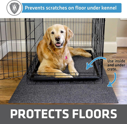 Drymate Premium Dog Crate Mat Liner, Absorbent, Waterproof, Non-Slip, Washable Puppy Pee Pad for Kennel Training - Use Under Pet Cage to Protect Floors, Cut to Fit Design (USA Made) (Dgrey)(30”x45”)