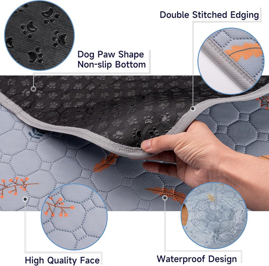Sunheir Washable Pee Pads for Dogs Extra Large 36" x 72" 2-Pack, Reusable Puppy Pads Pet Training Pads, Waterproof Dog Pee Pads for Crate, Whelping Pad, Non-Slip Protects Against Urine Leakage