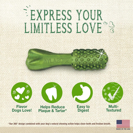 Nylabone Nutri Dent Dog Dental Chews, Natural Teeth Cleaning Treats & Breath Freshener for Dogs, Fresh Mint Flavor, Mini (78 Count)