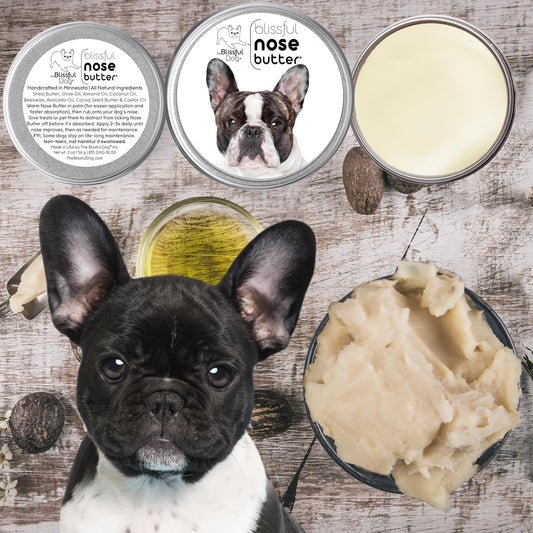 The Blissful Dog Pied French Bulldog Unscented Nose Butter - Dog Nose Butter, 16 Ounce
