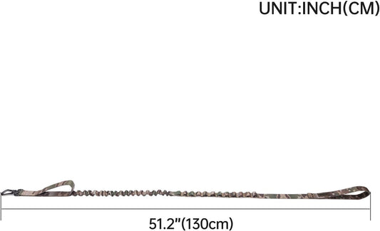 EXCELLENT ELITE SPANKER Bungee Dog Leash Tactical Nylon Adjustable Tactical No Pull Leads Rope for Dogs Quick Release Military Rope with 2 Control Handle (MCP)