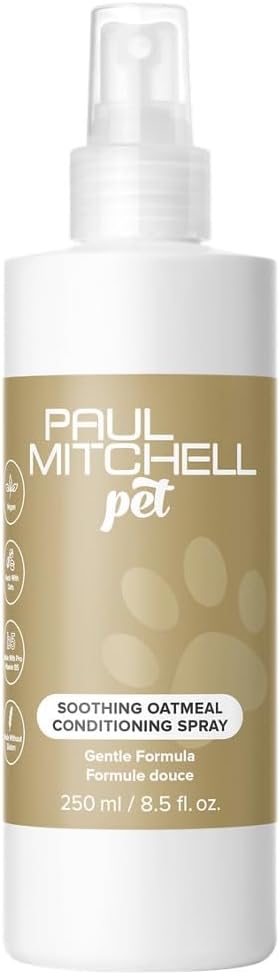 Paul Mitchell Pet Soothing Oatmeal Conditioning Spray, Gentle Formula, Grooming Spray for Dogs, 8.5 fl. oz