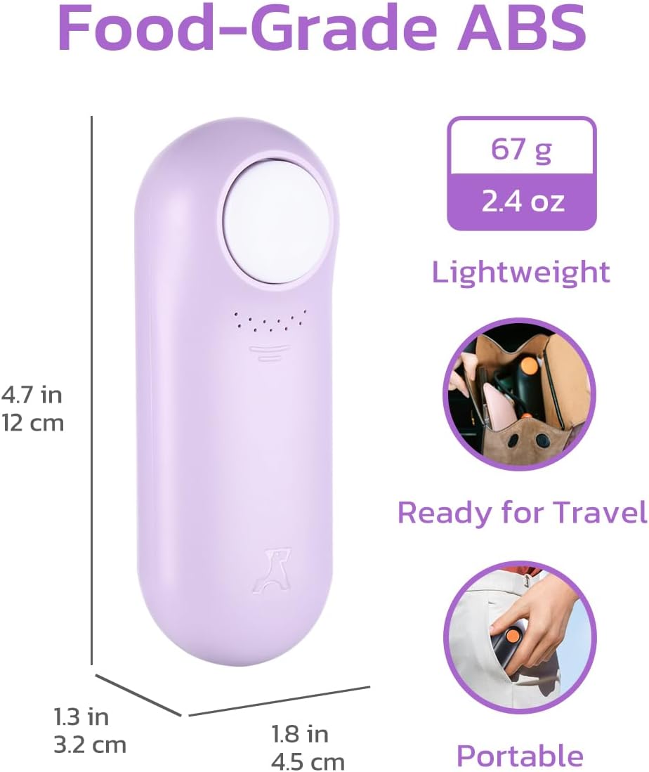 Dog Treat Pouch & Clicker Dog Trainer, Puppy Essentials Dual Use 2 in 1 Dog Clicker for Training - Durable, Light (2.36 oz), Easy to Clean & Handle, Innovative Design, Purple - Click Design