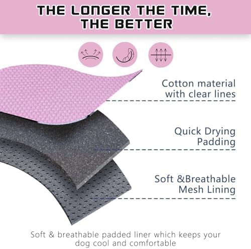 BUMBIN Tactical Dog Harness for Small Dogs No Pull, Famous TIK Tok No Pull Puppy Harness, Fit Smart Reflective Pet Walking Harness for Training, Adjustable Dog Vest Harness with Handle Pink XS