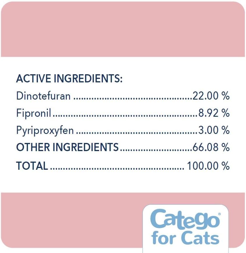 Catego for Cats Flea and Tick Treatment & Prevention (over 1.5 lbs) 3-month supply