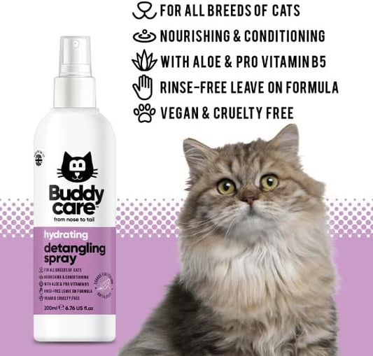 Detangling Spray for Cats - Effective Cat Matted Fur Remover and Detangle Spray to Promote a Healthy Coat, Easily Removes Matted Hair for a Smooth and Shiny Coat