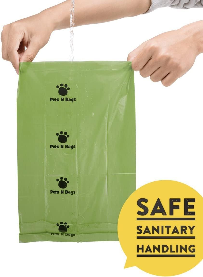 Dog Poop Bags, Dog Waste Bags, Biodegradable Unscented Refill Rolls, Includes Dispenser