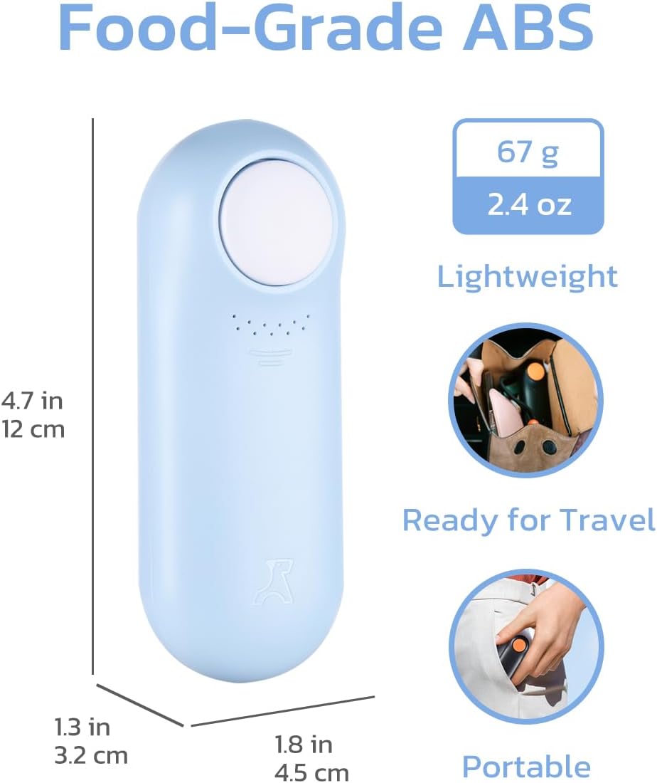 Clink Design Clicker Dog Trainer & Dog Treat Pouch Alternative, Puppy Essentials Dual Use 2 in 1 Dog Clicker for Training - Durable, Light (2.36 oz), Easy to Clean & Handle, Innovative Design, Blue