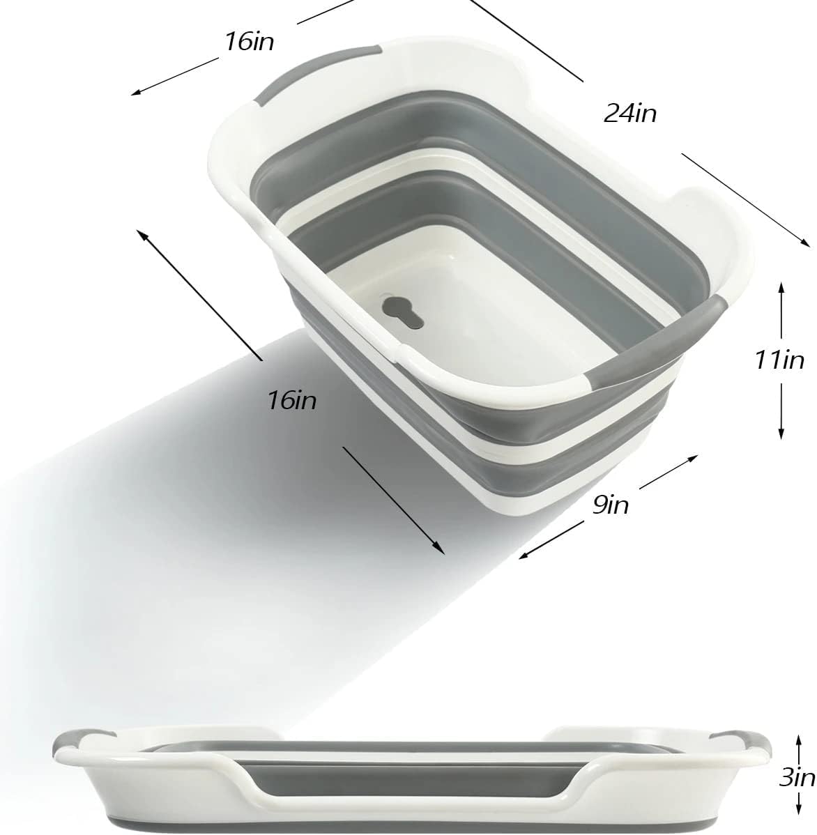 Smoochie Collapsible Dog Bathtub, Dog Tubs for Bathing, Portable Tub, Dog Wash Tub, Pet Tub and Dog Bath Tub for Dog/Cat/Pet and Puppy Bath Tub, Dog Tub for Pets and Cats (Gray)