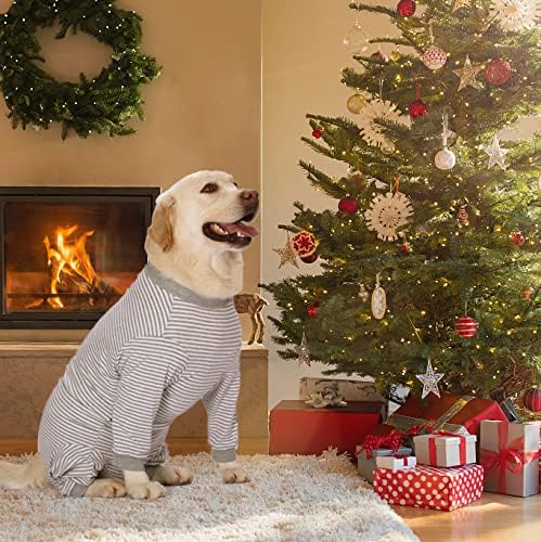 Yeapeeto Dog Onesie Surgery Recovery Suit for Large Medium Bodysuit Dogs Pajamas PJS Full Body for Shedding, Prevent Licking, Wound Protection, Cone Alternative (2XL, Grey)