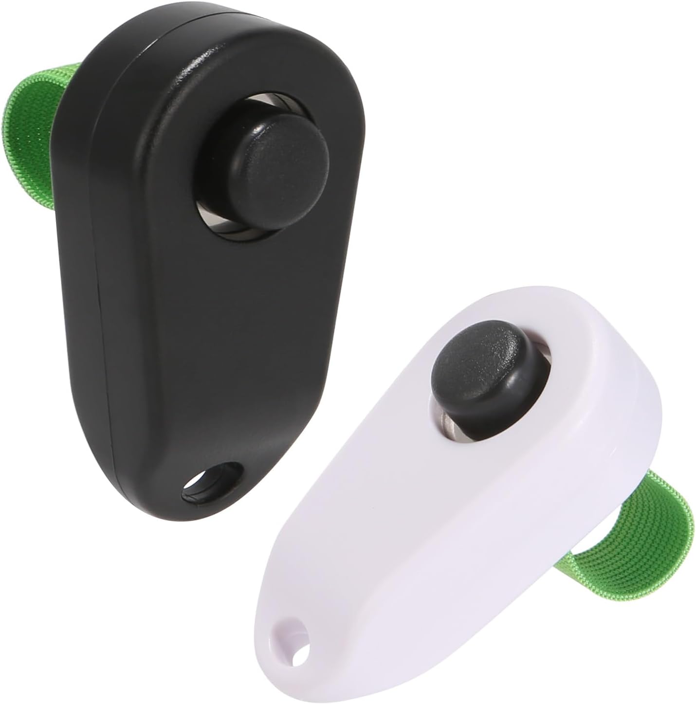 BARKIE Dog Training Clicker with Finger Ring 2 Pack, Puppy Essentials for Behavior Training, Portable Pet Supplies for Dog Walking Accessories(Black & White)
