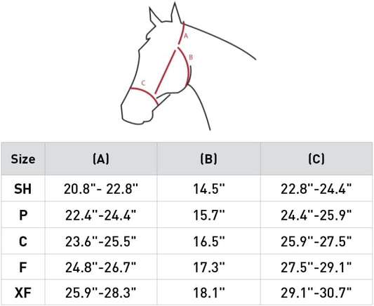 HORZE Adepto Adjustable Horse Halter | Soft, Durable Polyester - Coral Gold - Pony