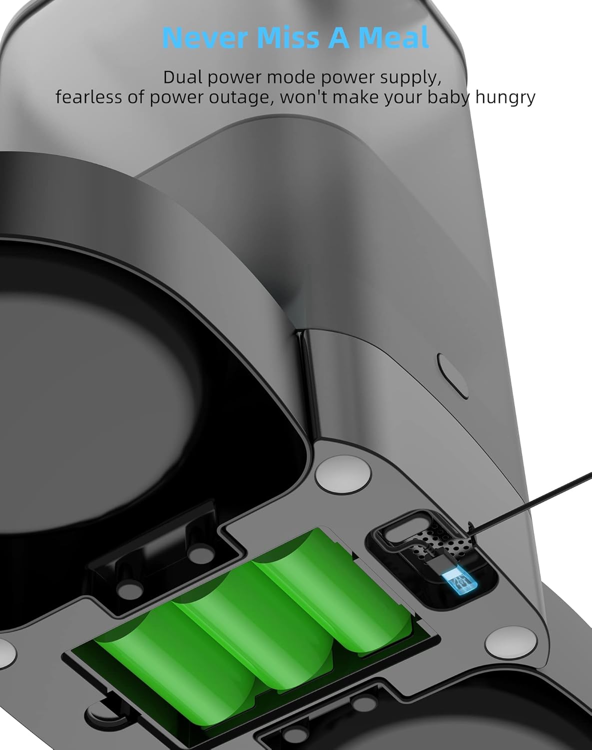 HoneyGuaridan 5L Automatic Cat Feeder for Two Cats, Cat Food Dispenser with Stainless Steel Bowl,Timed Feeder Programmable 1-6 Meals Control, Dual Power Supply,Desiccant Bag Black